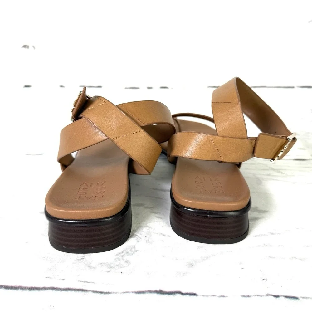 Naturalizer Birch Sandals Women's 9M Brown Ankle Strap Leather Strappy New